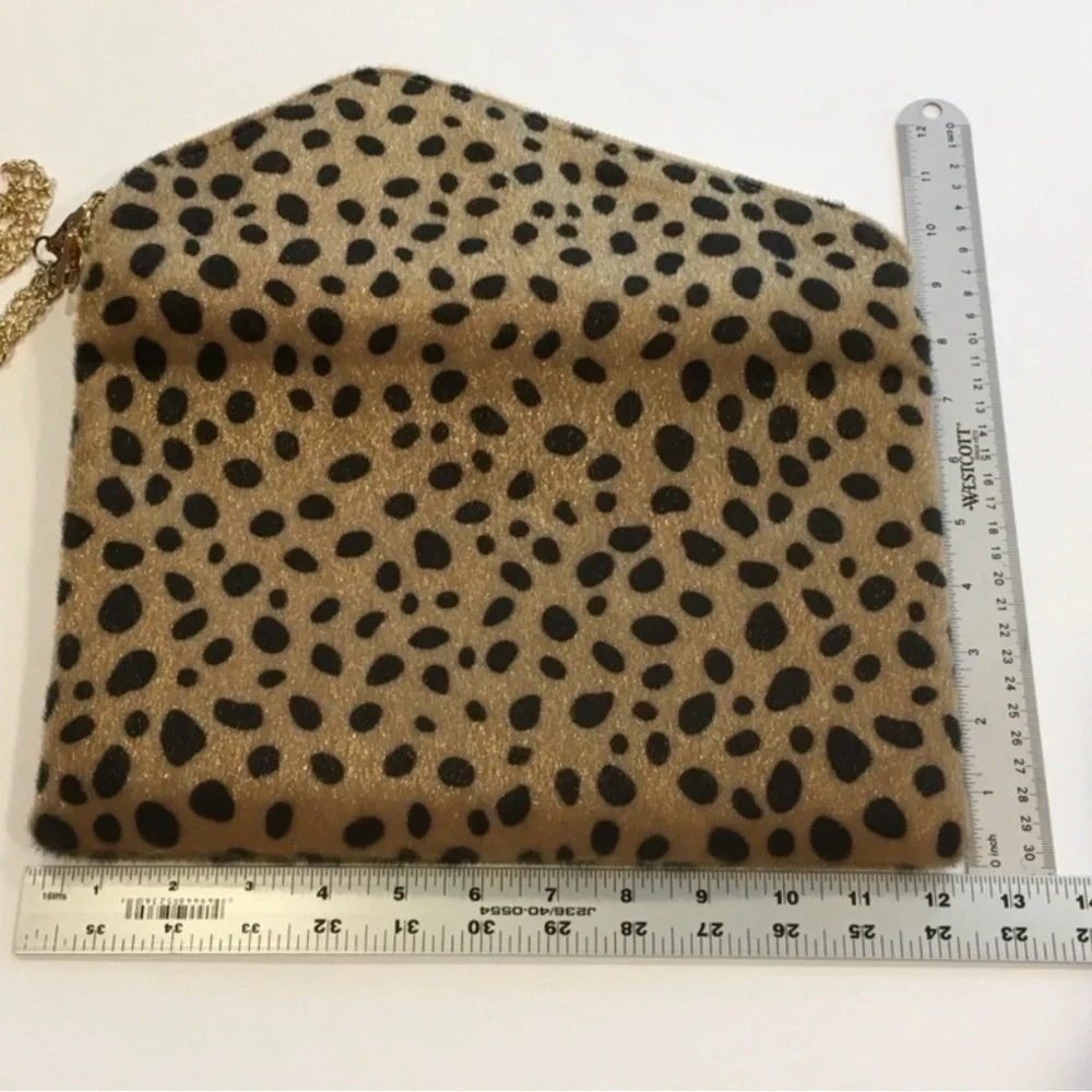 Leopard Print Clutch w/ Gold Chain ShoulderStrap  NWOT